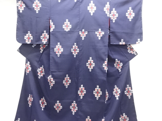 JAPANESE KIMONO / ANTIQUE TAISHO ROMANTIC ABSTRACT PATTERN WOVEN OMESH